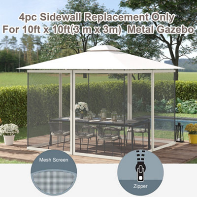 Outsunny 302 x 207cm Universal Replacement Gazebo Mesh Netting Screen Walls