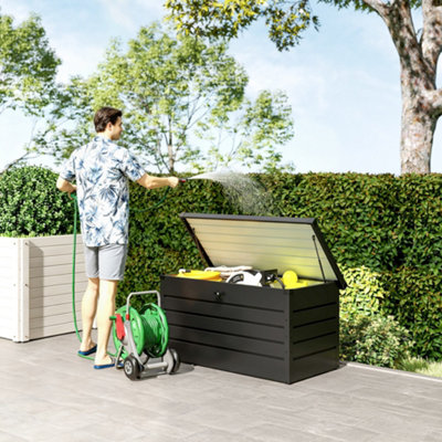 Outsunny 311L Garden Storage Box, Waterproof Outdoor Storage Box for Tools
