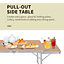 Outsunny 3ft Aluminium Picnic Table w/Side Desktop Outdoor BBQ Party Portable