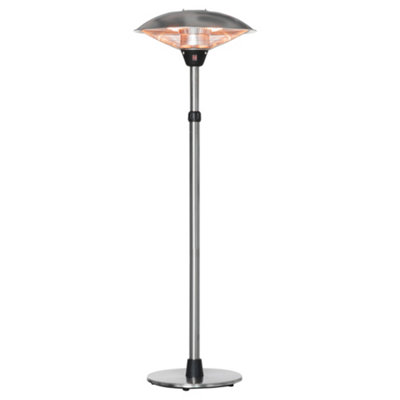 Outsunny 3KW Electric Patio Heater with 3 Heat Settings, Freestanding  Infrared Outdoor Heater with Adjustable Height | DIY at Bu0026Q