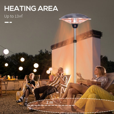 Outsunny 3KW Electric Patio Heater with 3 Heat Settings, Freestanding  Infrared Outdoor Heater with Adjustable Height | DIY at Bu0026Q