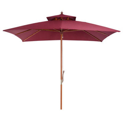 Outsunny 3M Garden Parasol Patio Bamboo Sun Umbrella Shade Outdoor Canopy