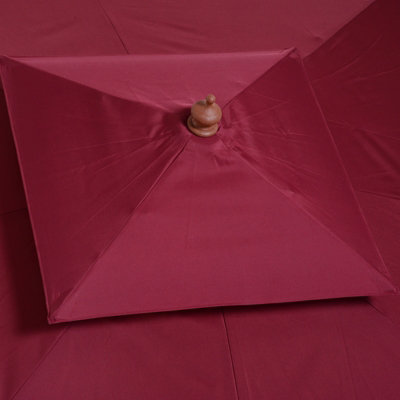 Outsunny 3M Garden Parasol Patio Bamboo Sun Umbrella Shade Outdoor Canopy - 8