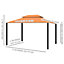 Outsunny 3m x 3.6m Aluminium Gazebo Canopy Patio Marquee Party Tent Outdoor