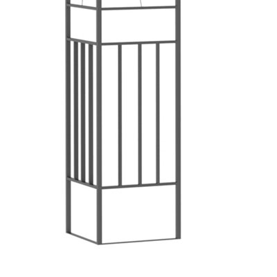Outsunny 3m x 3m Outdoor Decorative Garden Gazebo Canopy Steel Frame - Grey - 8