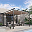 Outsunny 3M X 3M Pergola Gazebo Sun Shade Shelter Aluminium Garden Canopy