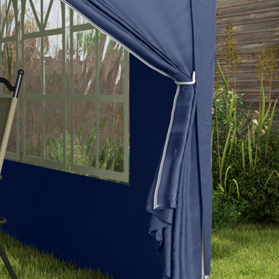 Outsunny 3mx3m Pop Up Gazebo Party Tent Canopy Marquee with Storage Bag Blue - 9