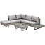 Outsunny 3pc Rattan Wicker Sofa Set Furniture Patio Tea Table with Cushions