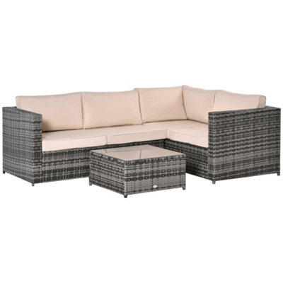 Rattan corner best sale sofa b&q