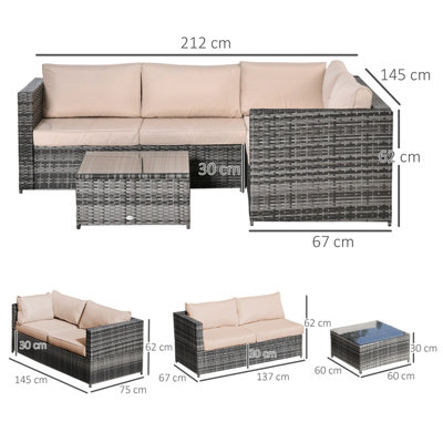 Rattan garden corner sofa b&q hot sale