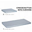 Outsunny 3PCs Rattan Garden Seat Cushions Pads for Outdoor Patio Furniture
