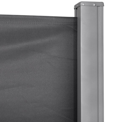 Outsunny 3x1.6M Retractable Side Awning Screen Fence Patio Privacy Divider Grey