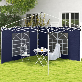 Outsunny 3x3(m) or 3x6m Pop Up Gazebo Side Panels Replacement, 2 Pack, Blue