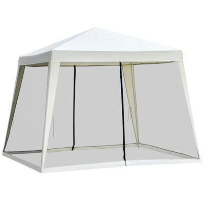Outsunny 3x3(m) Outdoor Gazebo Canopy Tent Event Shelter w/ Mesh Screen Side