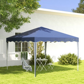Outsunny 3x3(m) Pop Up Gazebo Marquee Tent for Garden w/ Carry Bag Blue