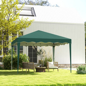 Outsunny 3x3(m) Pop Up Gazebo Marquee Tent for Garden w/ Carry Bag Green