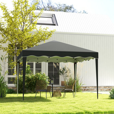 Outsunny 3x3 m Pop Up Gazebo Marquee Tent for Garden w Carry Bag Grey DIY at B Q