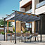 Outsunny 3x3m Outdoor Pergola Metal Gazebo Porch Awning Retractable Canopy Grey