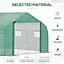 Outsunny 4.5 x 3 x 2m Outdoor Tunnel Greenhouse w/ Roll Up Door 6 Windows
