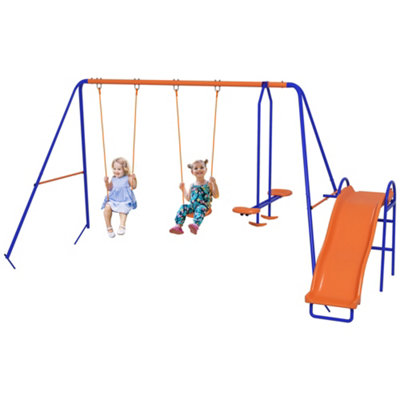 Kids swing store and slide