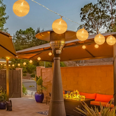 Outsunny 4-Pack Garden LED String Lights for Outdoor/Indoor, Party ...
