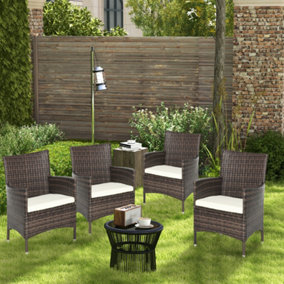 Brown resin on sale patio chairs