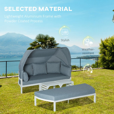 Garden lounge bed with canopy hotsell