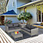 Outsunny 4 PCs Rattan Wicker Sofa Set Conservatory Furniture with Side Storage Box