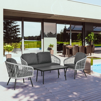 Metal outdoor deals patio furniture sets