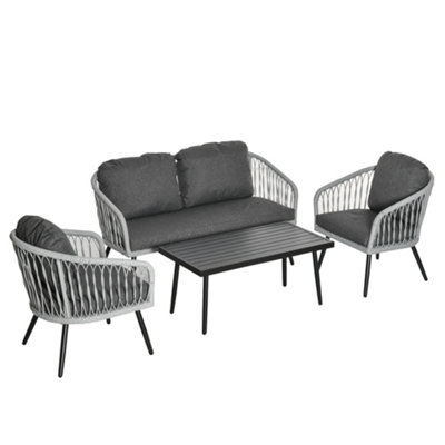 Gray deals outdoor loveseat