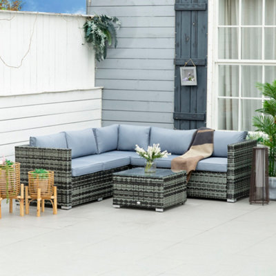 Outdoor sofa deals and loveseat set