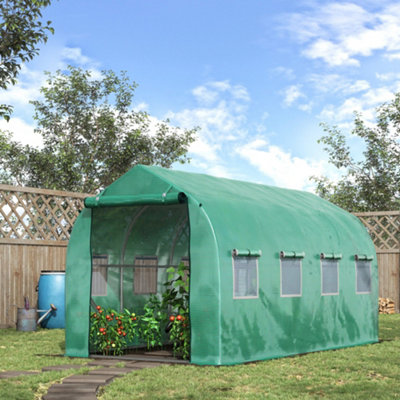 Outsunny 4 x 2 M Walk in Polytunnel Greenhouse Galvanised Steel w