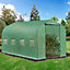 Outsunny 4 x 2 M Walk in Polytunnel Greenhouse Galvanised Steel Zipped Door
