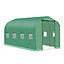 Outsunny 4 x 2 M Walk in Polytunnel Greenhouse Galvanised Steel Zipped Door