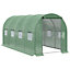 Outsunny 4 x 2M Polytunnel Walk-in Garden Greenhouse with Zip Door and Windows