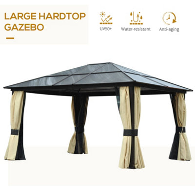 Garden gazebo 4x4 Hardtop, 4 sides (300170)