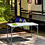 Outsunny 4ft Aluminium Portable Folding Camping Picnic Table Outdoor Garden