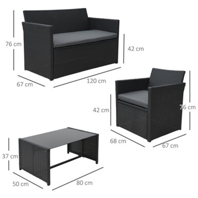 Black loveseat deals chair