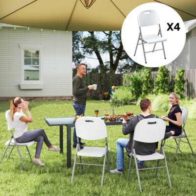 thumbnail image 2 of Giantex Patio Folding Chairs Set Of 4,Outdoor Lawn 2 of 14