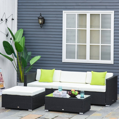 Outsunny discount black rattan