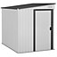 Outsunny 5 x 7FT Garden Shed w/ Foundation Lean to Metal Tool Shed White
