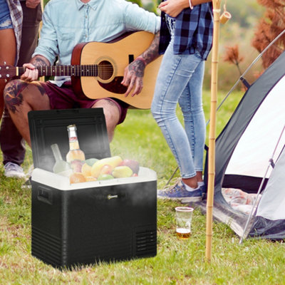 Outsunny 50L Car Refrigerator 12V Portable Freezer for Camping, Driving, Picnic