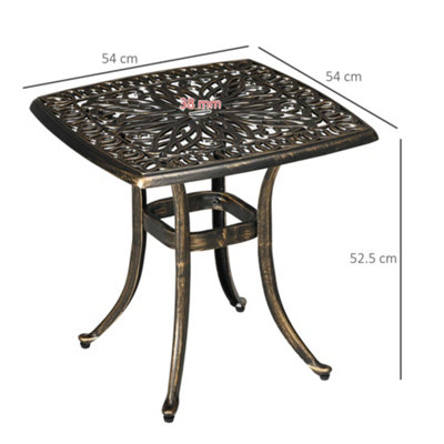 Bronze outdoor side deals table