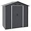 Outsunny 6.5x3.5ft Metal Garden Shed for Garden and Outdoor Storage, Dark Grey