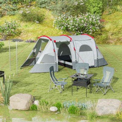 Man Tent Two Room Coleman Evanston 6-Person Dome Tent With Screen