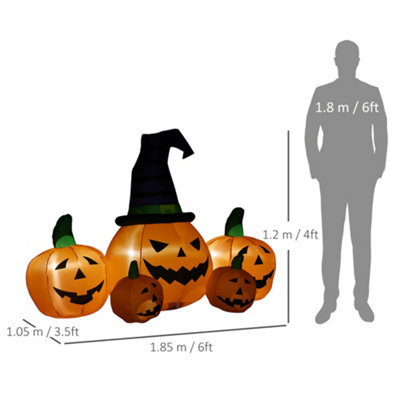 Lanpn 8-Inch Halloween Carvable Foam Pumpkins (4-Pack) With LED Lights, Emoji Templates & Paint Kit