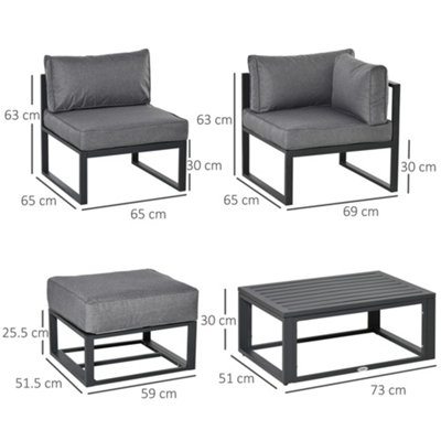 Aluminum sectional deals outdoor furniture