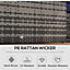 Outsunny 6 PCS Patio Rattan Sofa Set Conversation Furniture with Storage Blue