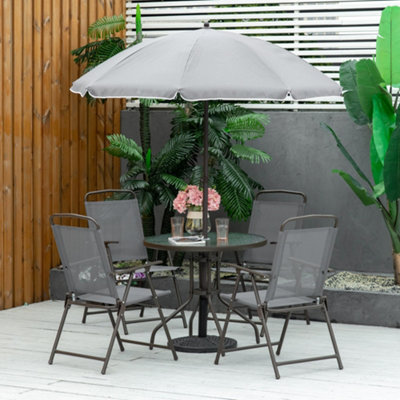 7 piece outdoor dining deals set with umbrella