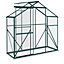 Outsunny 6 x 2.5ft Polycarbonate Greenhouse Aluminium Green House, Green